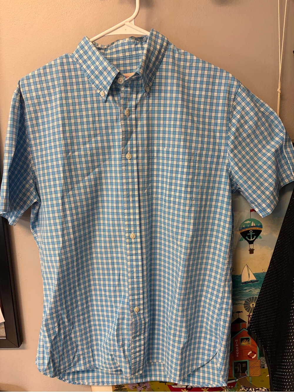 Brooks Brothers Blue and White Gingham Button-Down Shirt